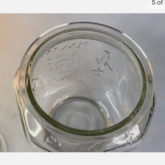 Set/3 Vintage octagon planters peanut jar, smaller jar with lid and can! - Picture 2 of 8